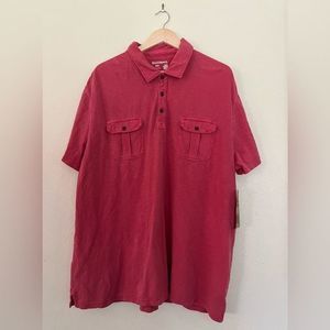 Mens XXL Ruff Hewn shirt sleeve polo - burnt red‎